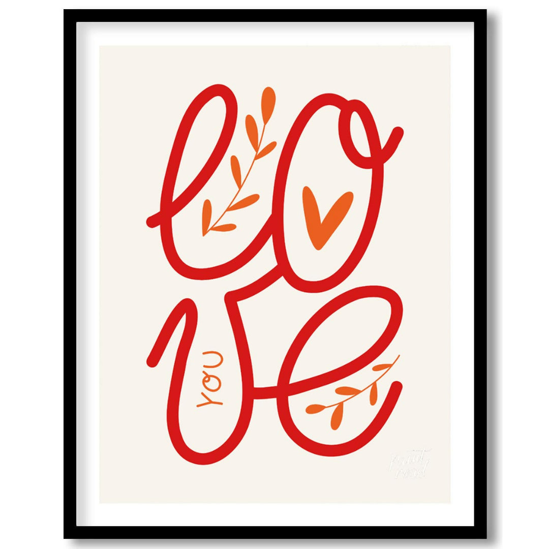 Love You Hand Lettering