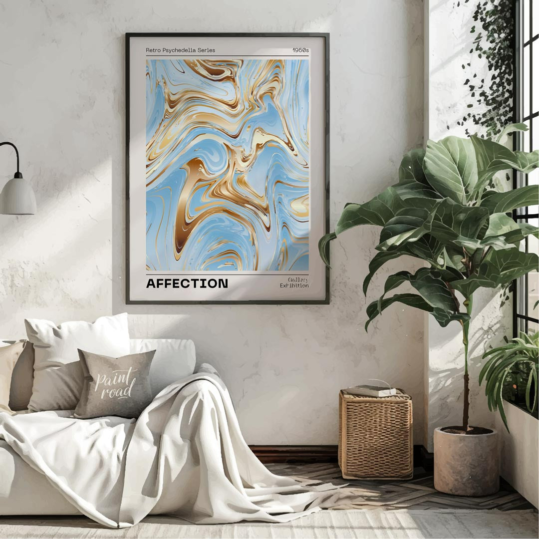Blue Gold Marble Affection