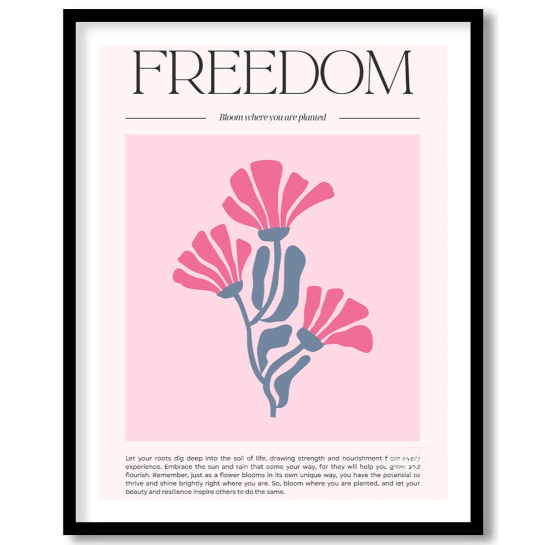 Pink & Blue Floral Freedom