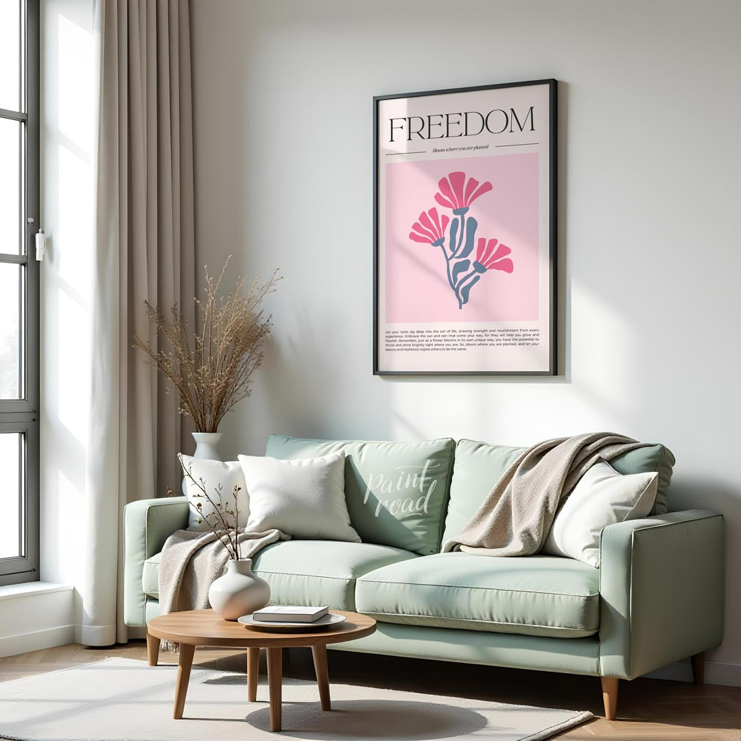 Pink & Blue Floral Freedom