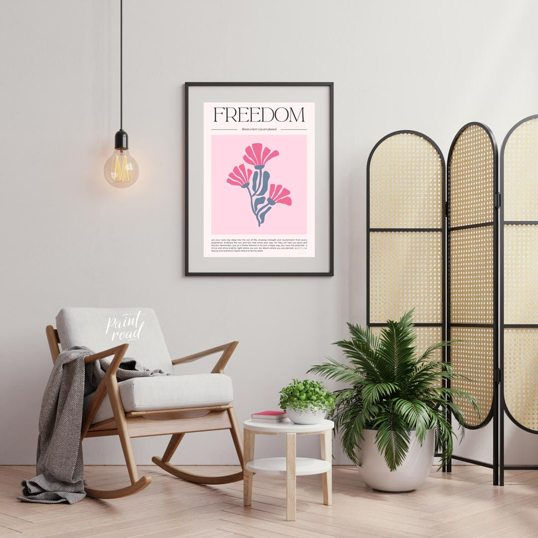 Pink & Blue Floral Freedom