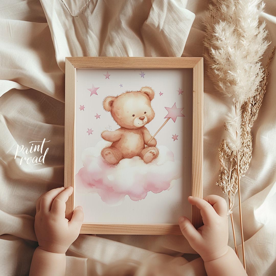 Magical Teddy on Starry Cloud