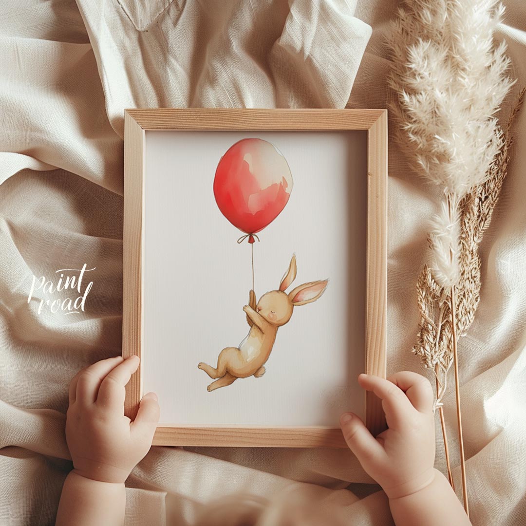 Bunny in a Red Balloon