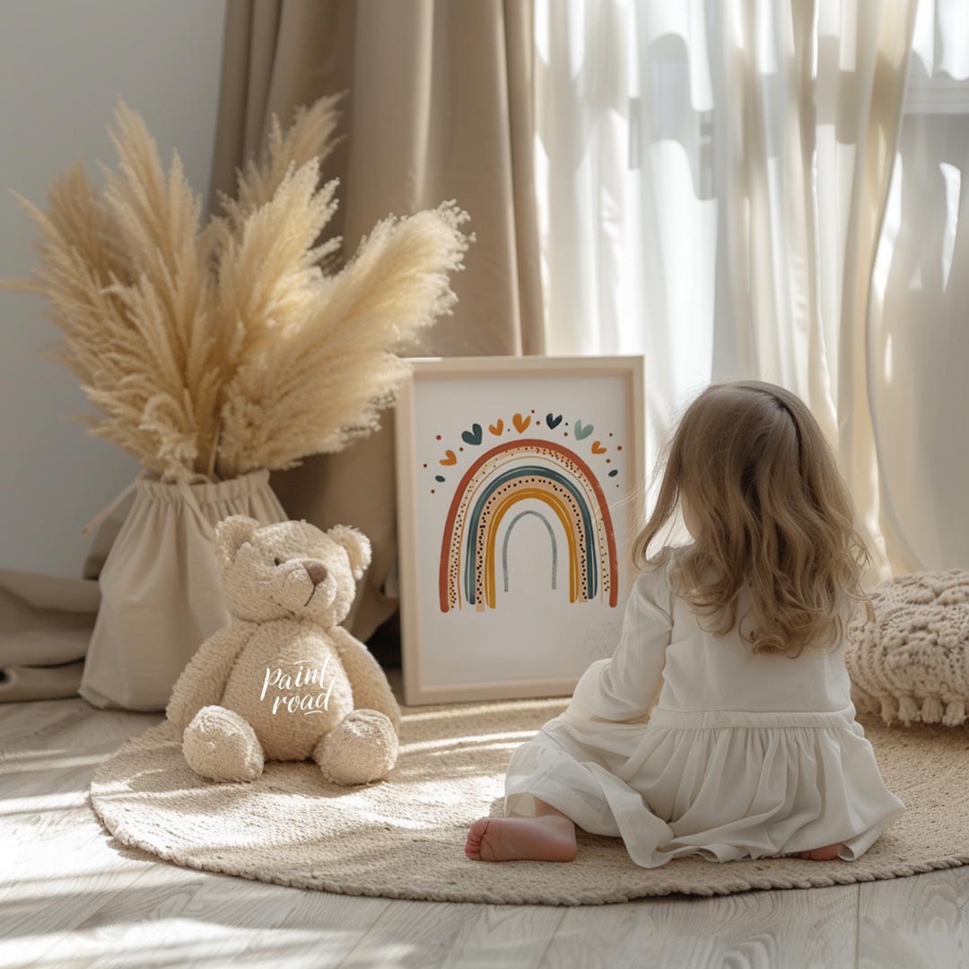 Boho Rainbow with Hearts