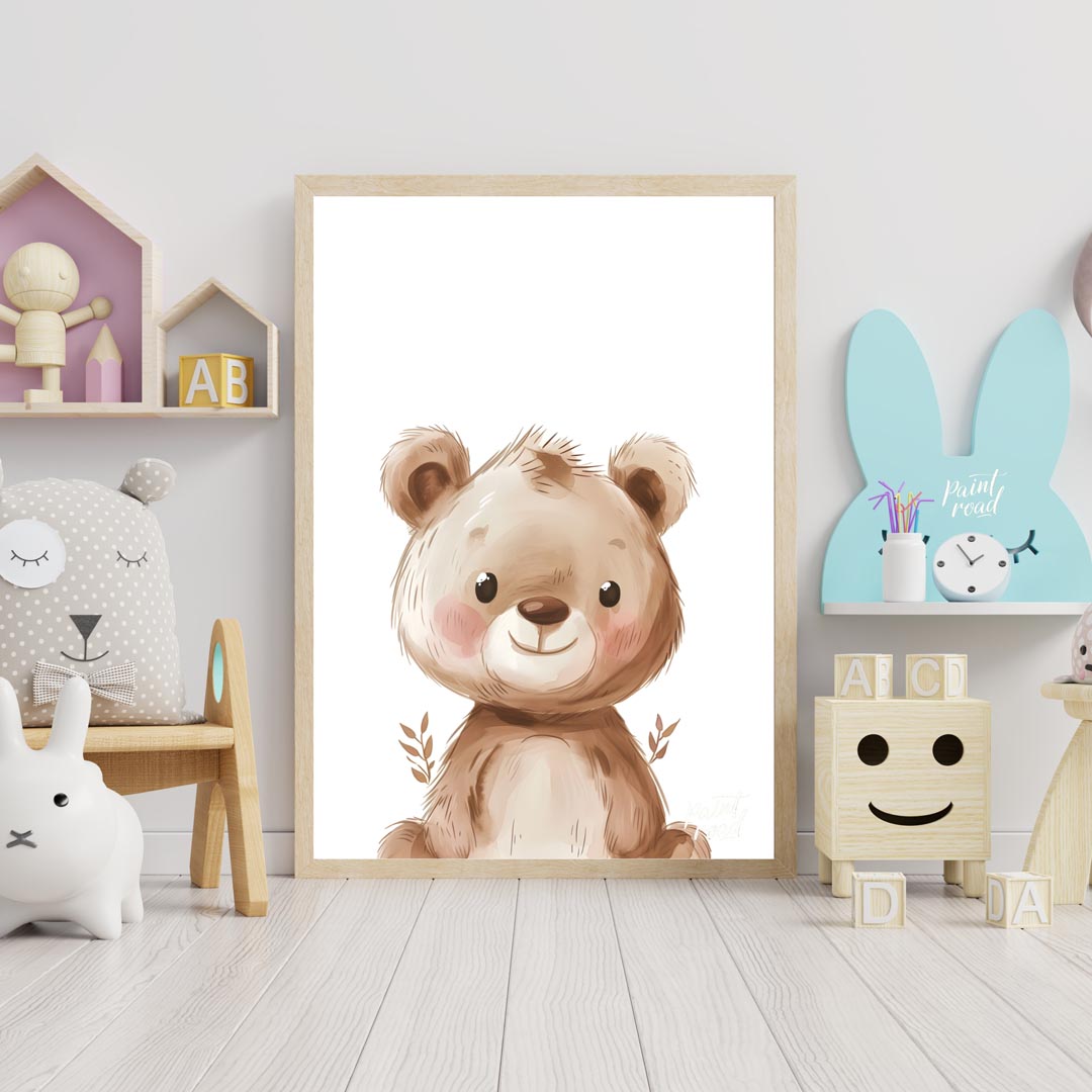 Cozy Woodland Bear Portrait
