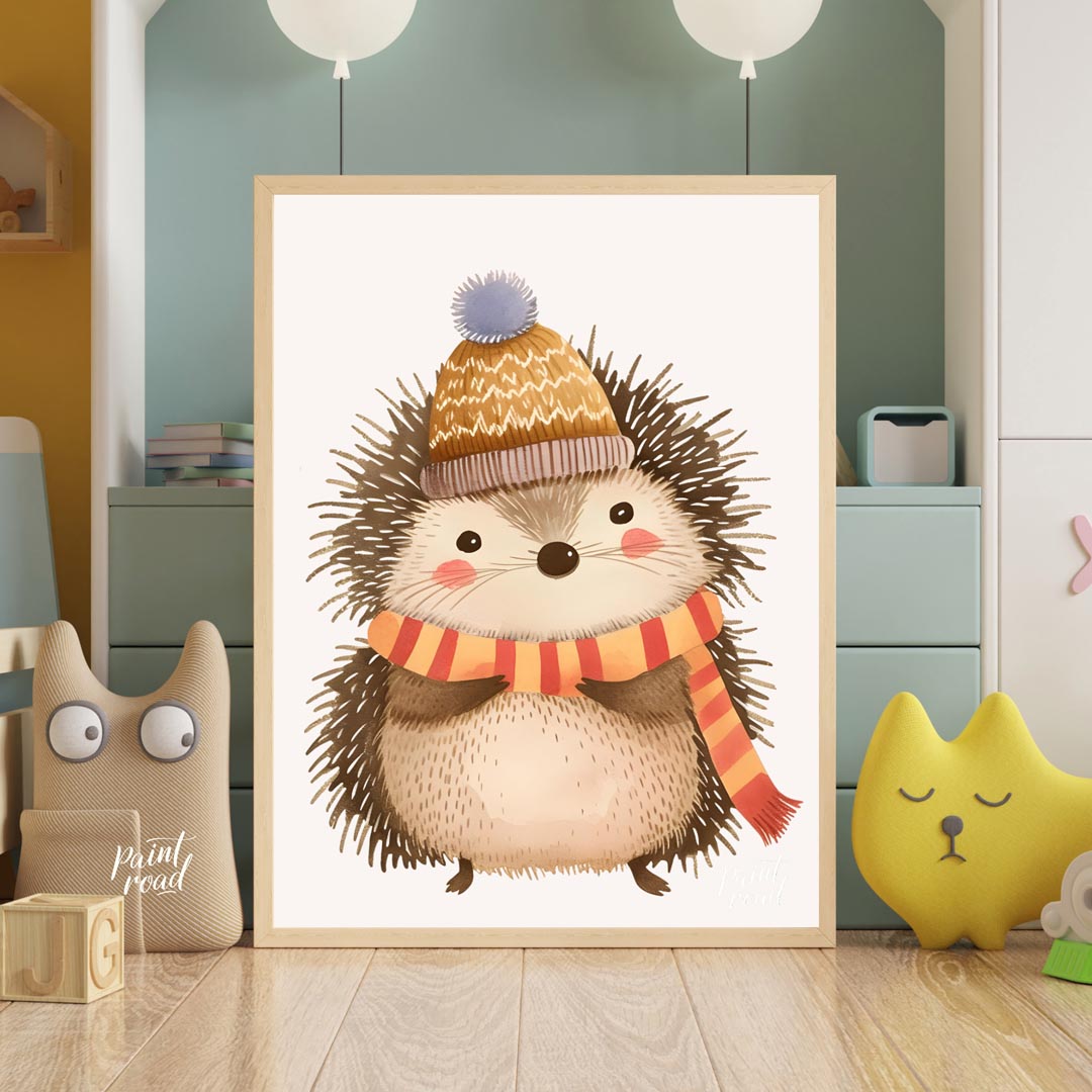 Cozy Hedgehog in Winter Wear