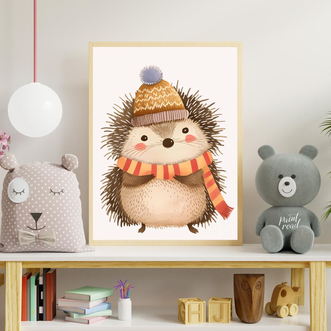 Cozy Hedgehog in Winter Wear