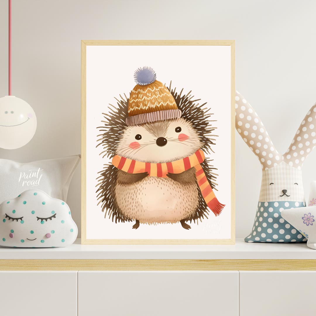 Cozy Hedgehog in Winter Wear