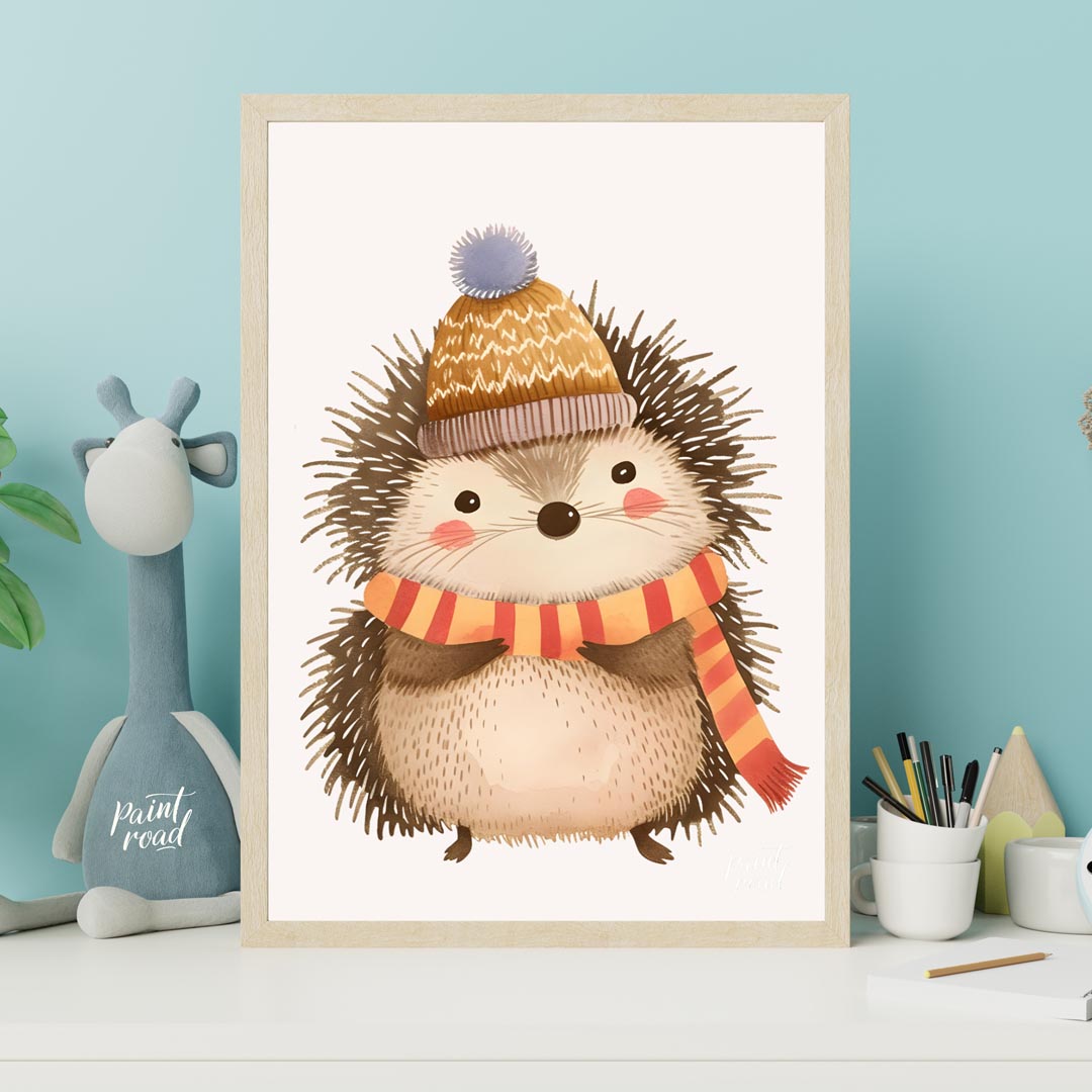 Cozy Hedgehog in Winter Wear