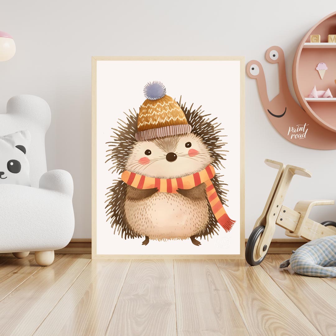 Cozy Hedgehog in Winter Wear