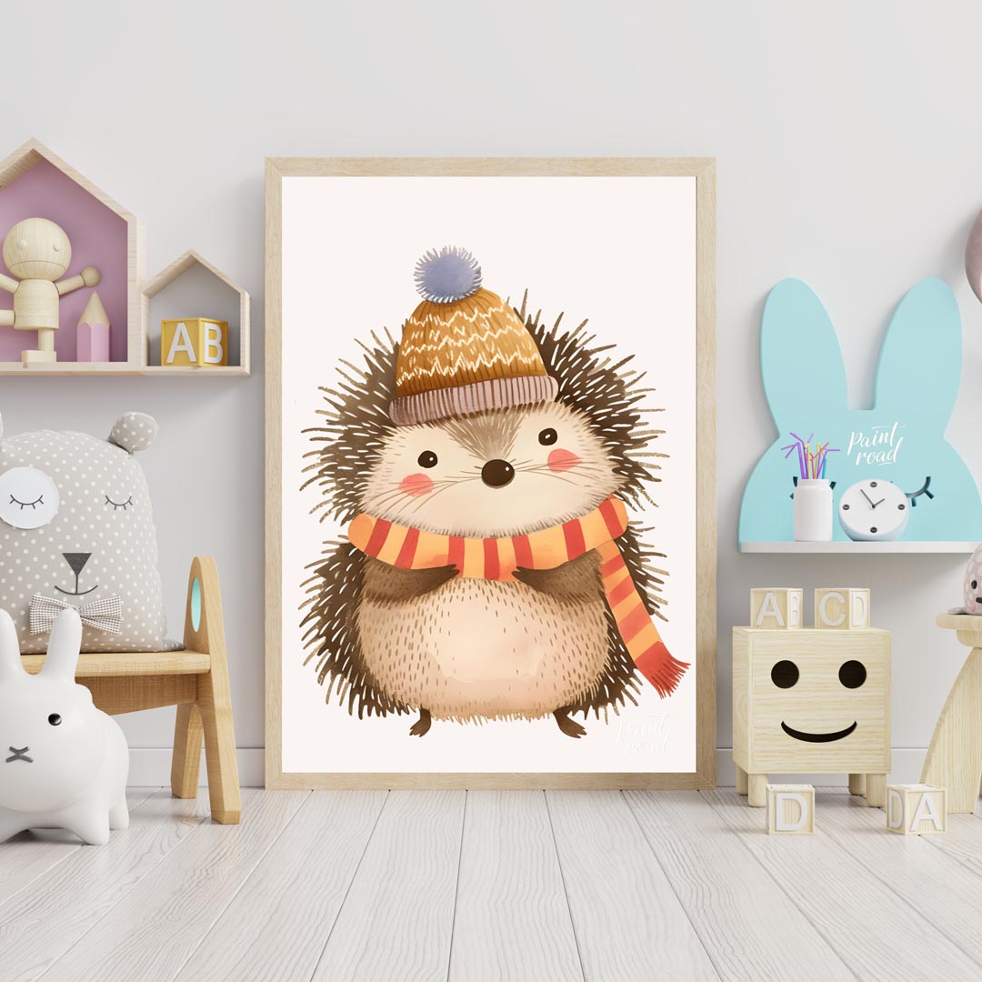 Cozy Hedgehog in Winter Wear