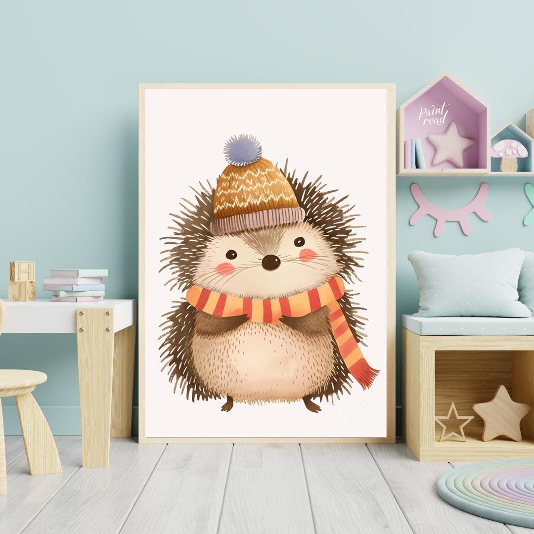 Cozy Hedgehog in Winter Wear