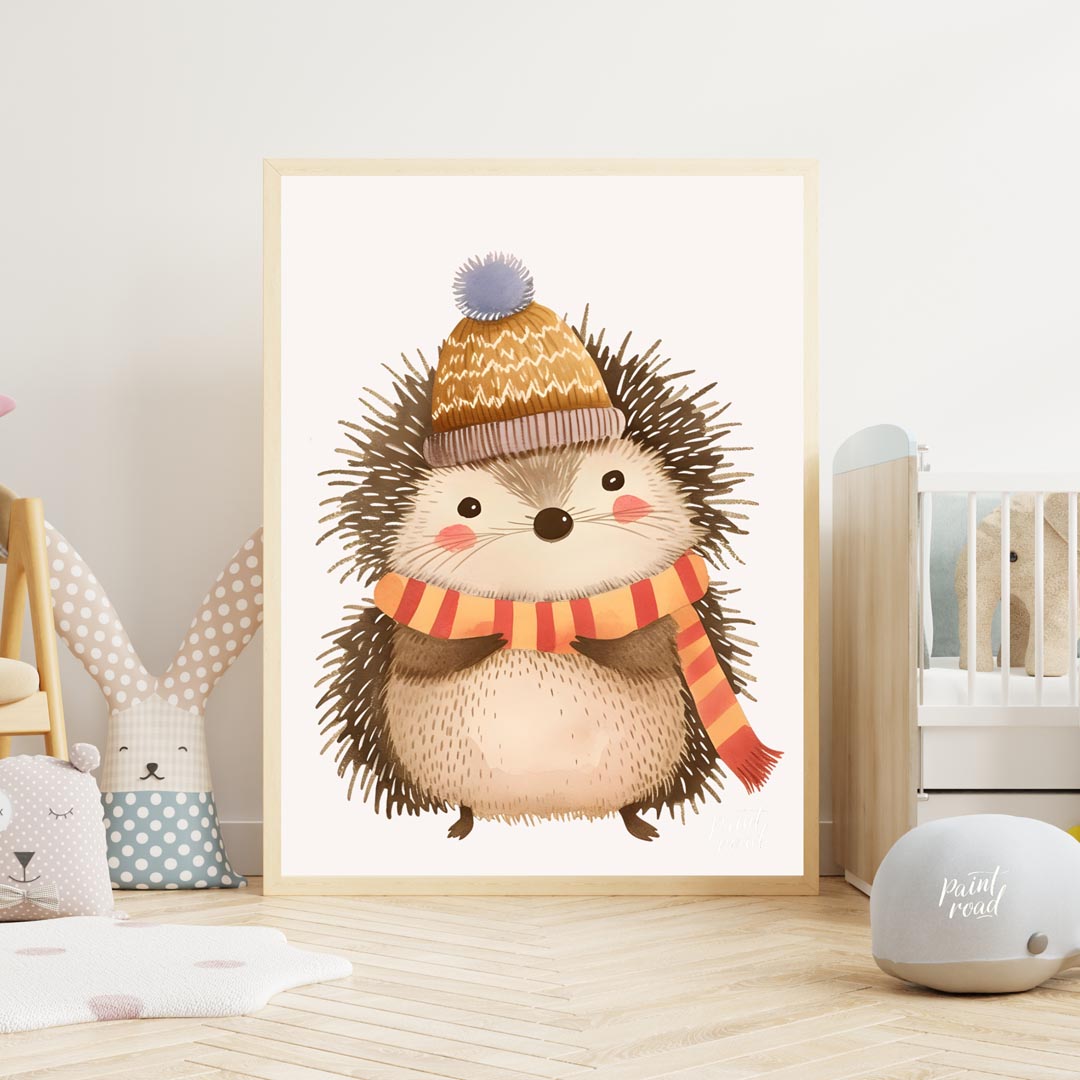 Cozy Hedgehog in Winter Wear