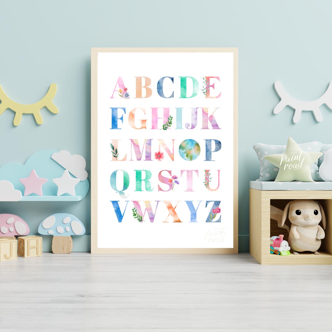 Floral Watercolor Alphabet