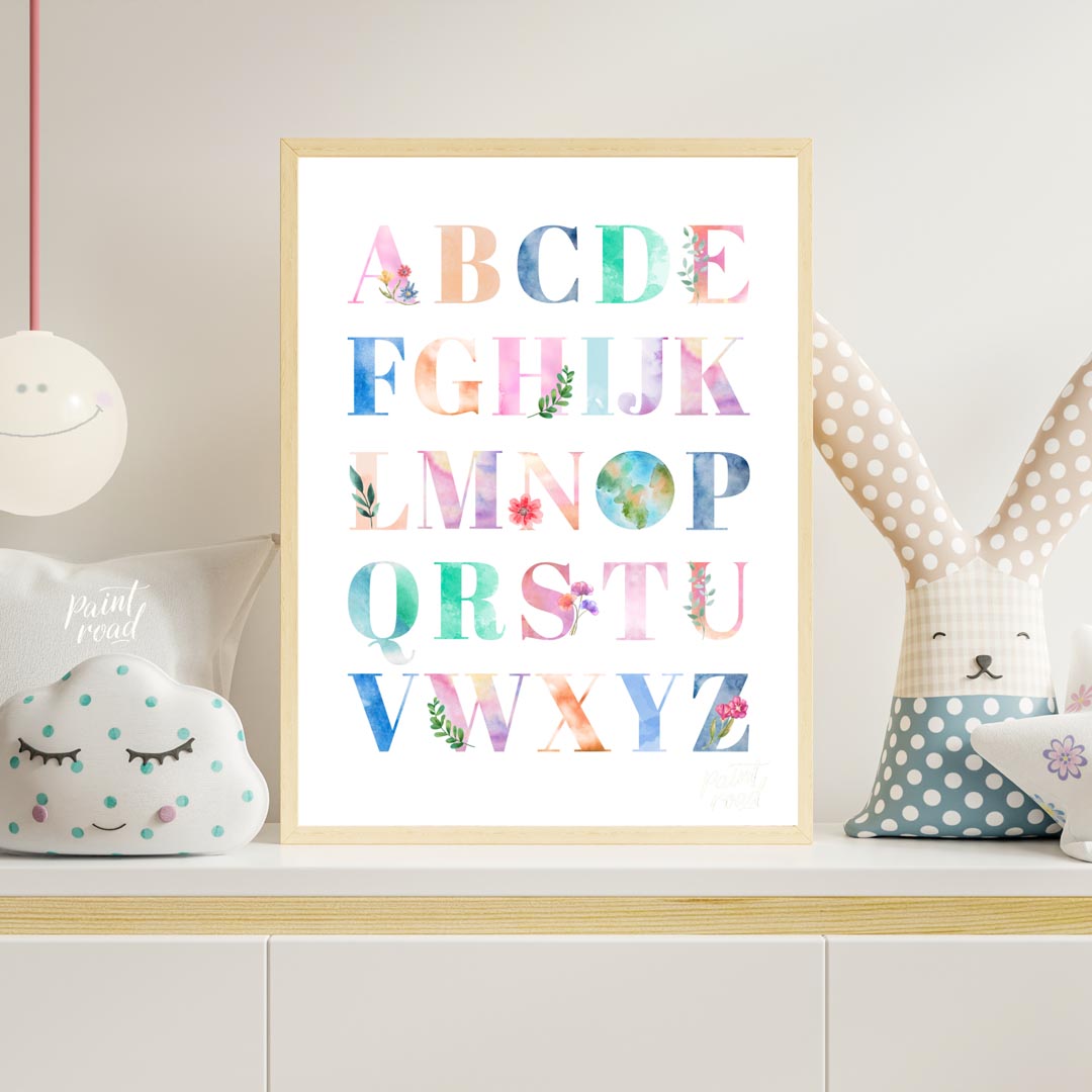 Floral Watercolor Alphabet