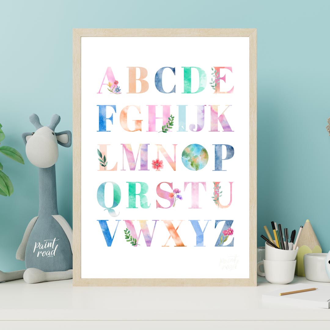 Floral Watercolor Alphabet