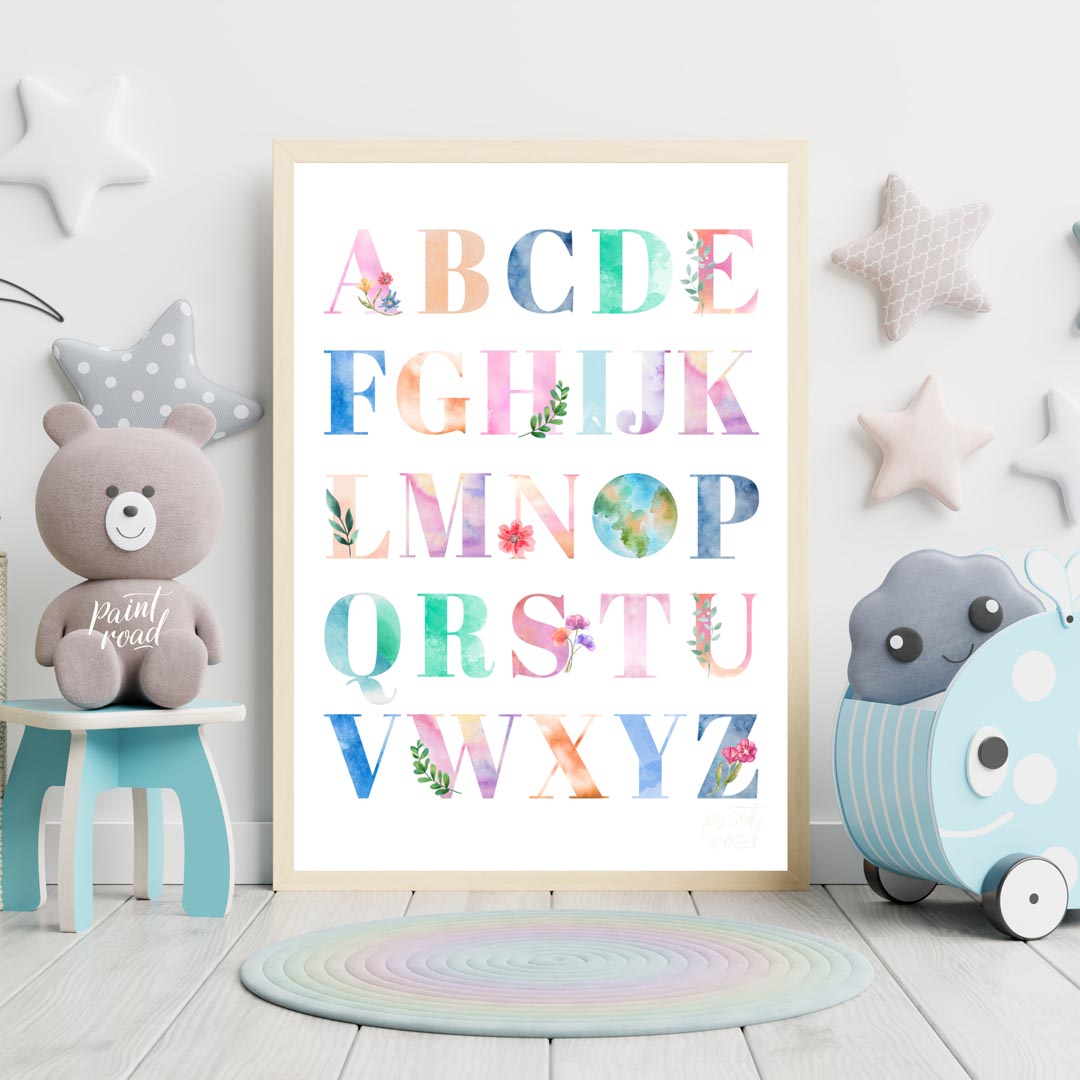 Floral Watercolor Alphabet