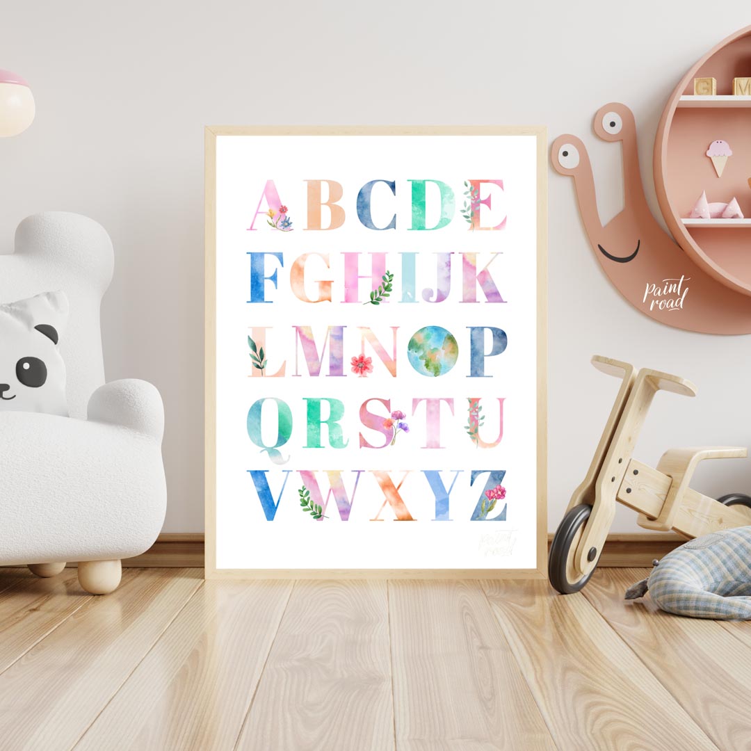 Floral Watercolor Alphabet