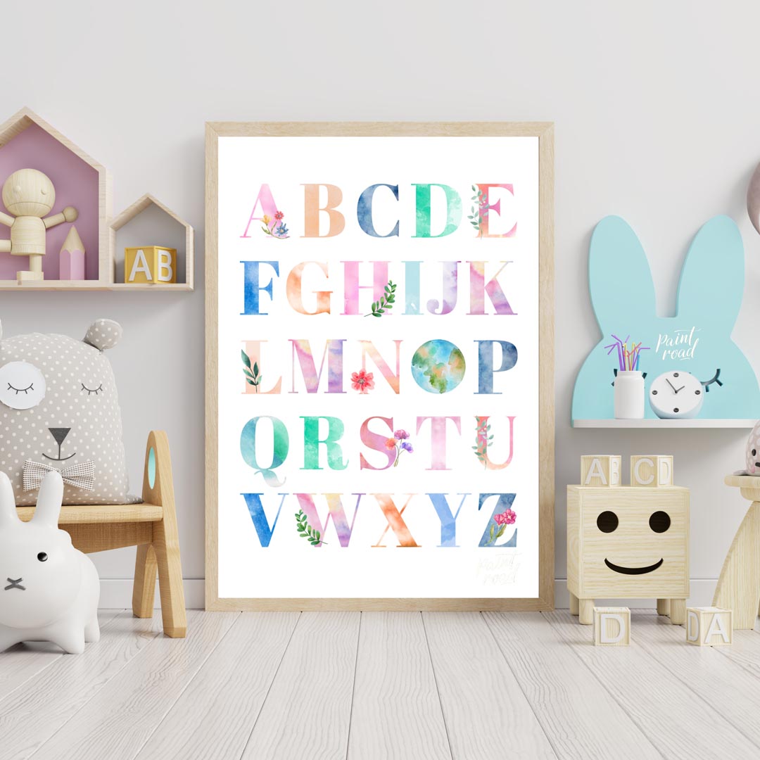 Floral Watercolor Alphabet
