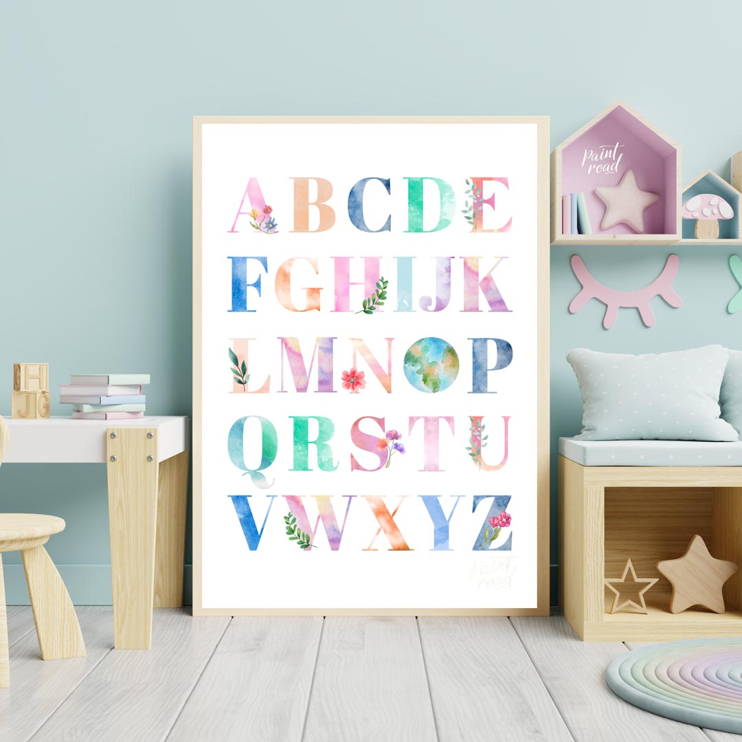 Floral Watercolor Alphabet