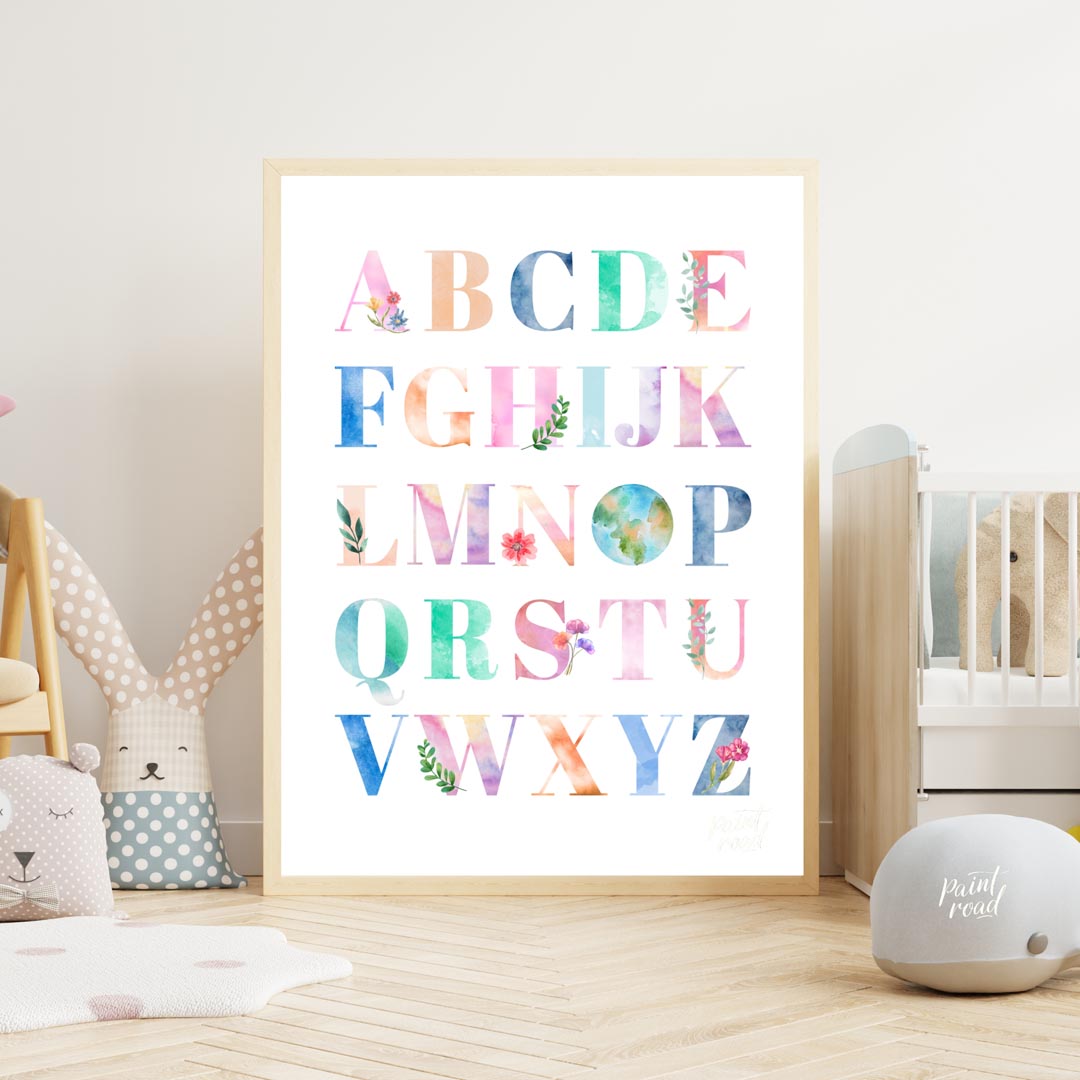 Floral Watercolor Alphabet