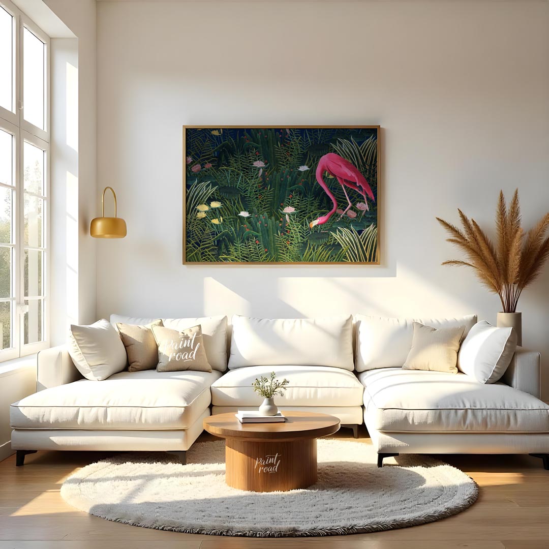 Flamingo in Nocturnal Garden