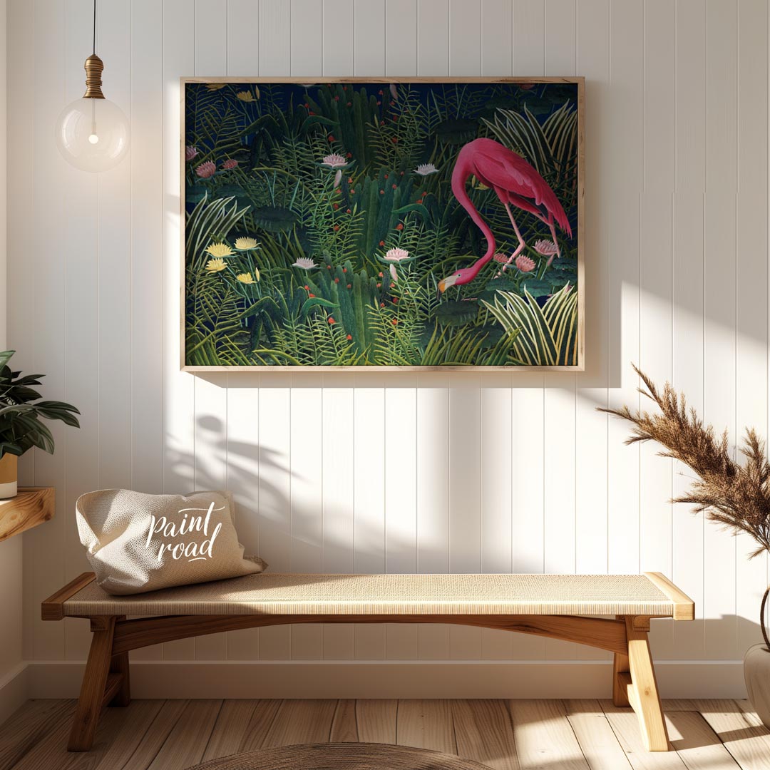 Flamingo in Nocturnal Garden
