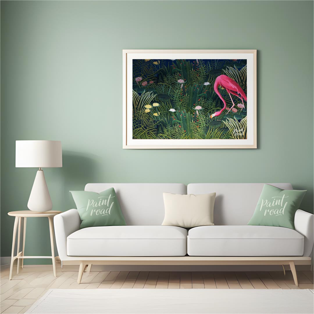 Flamingo in Nocturnal Garden