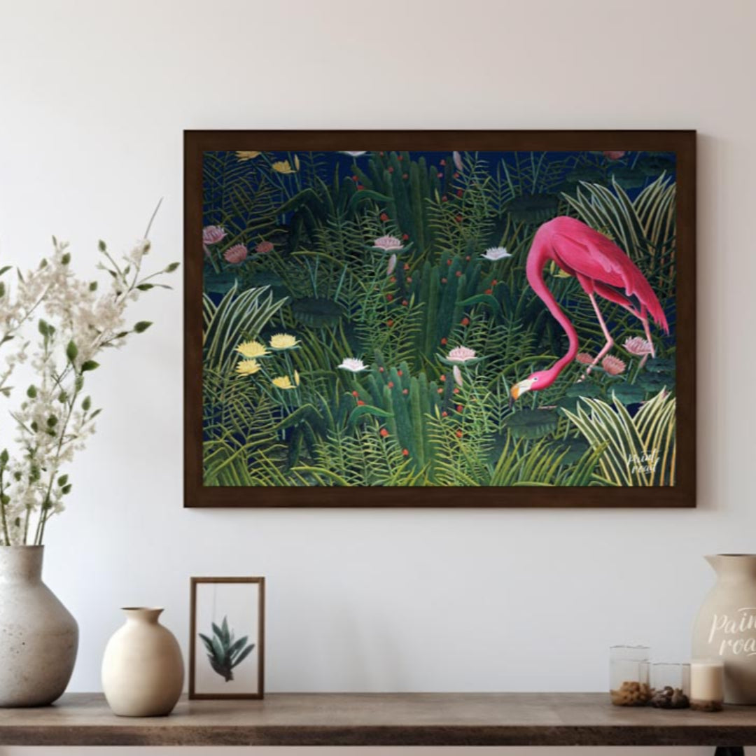 Flamingo in Nocturnal Garden