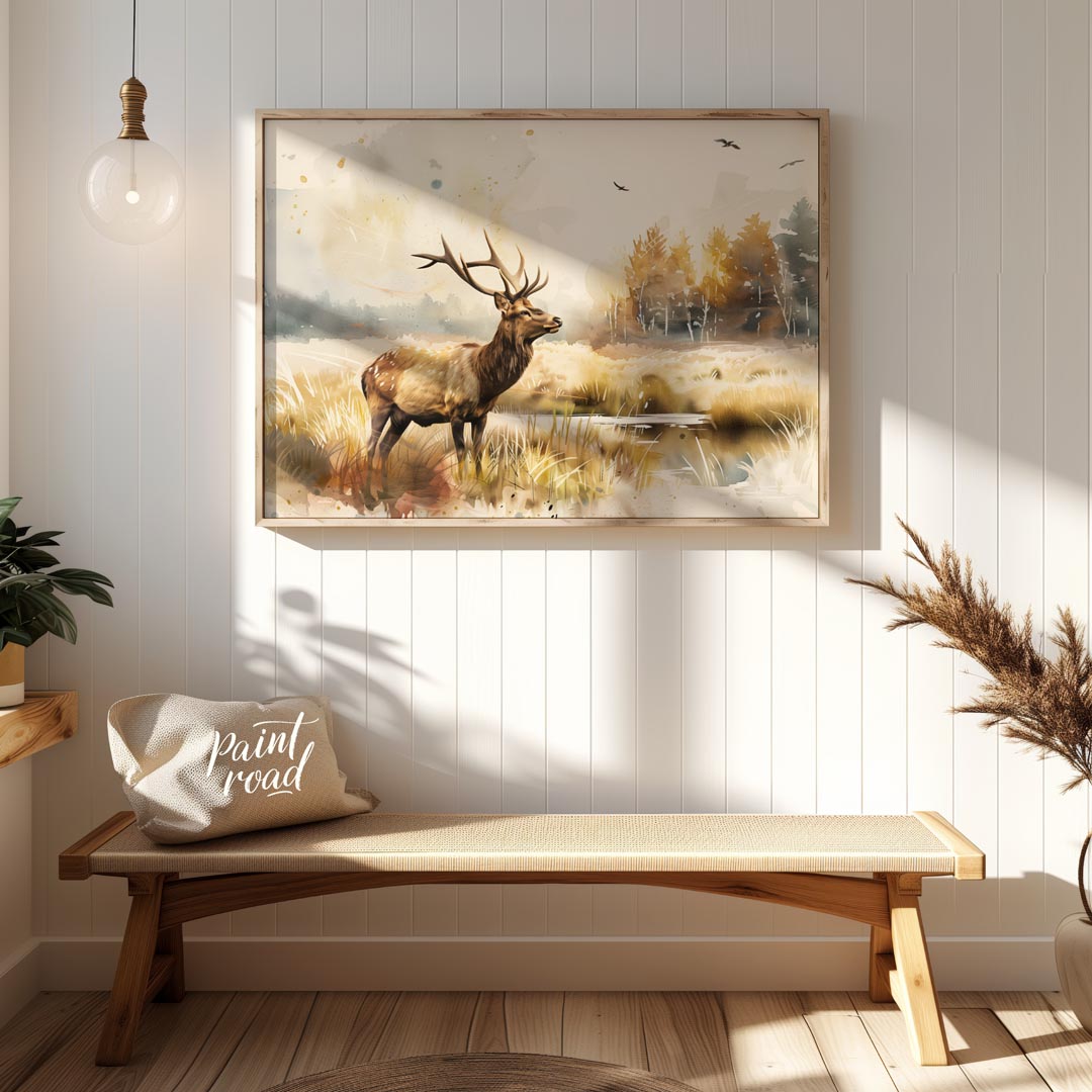 Majestic Elk in Autumn Meadow