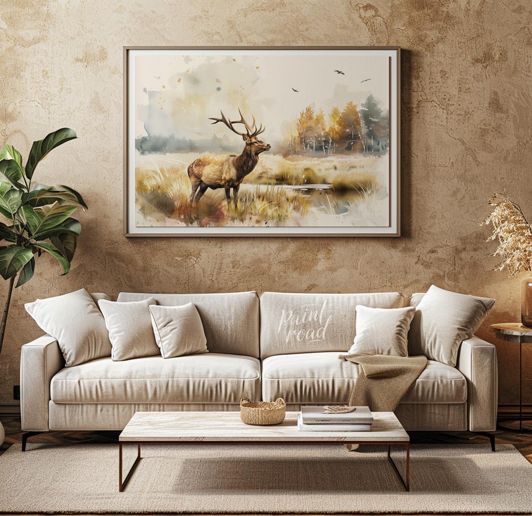 Majestic Elk in Autumn Meadow