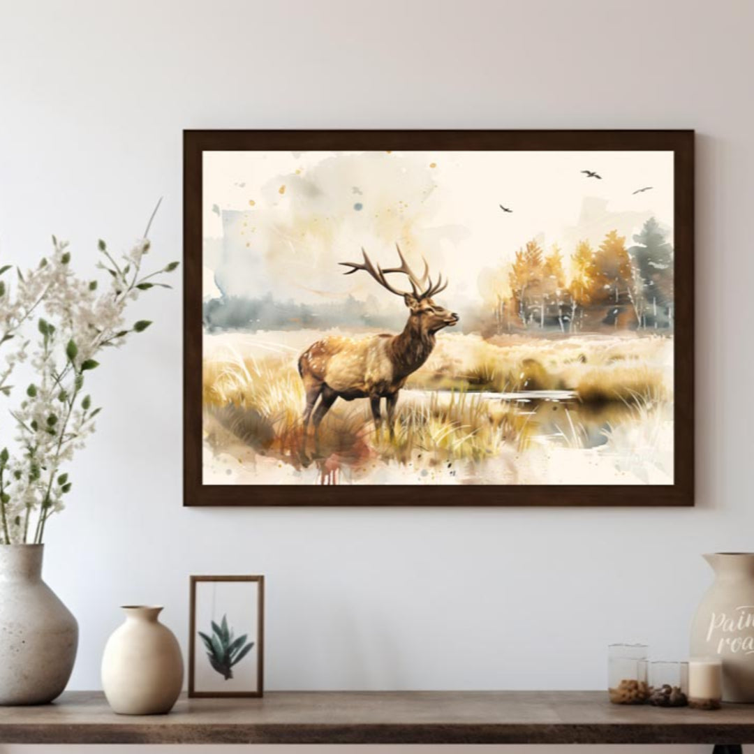 Majestic Elk in Autumn Meadow