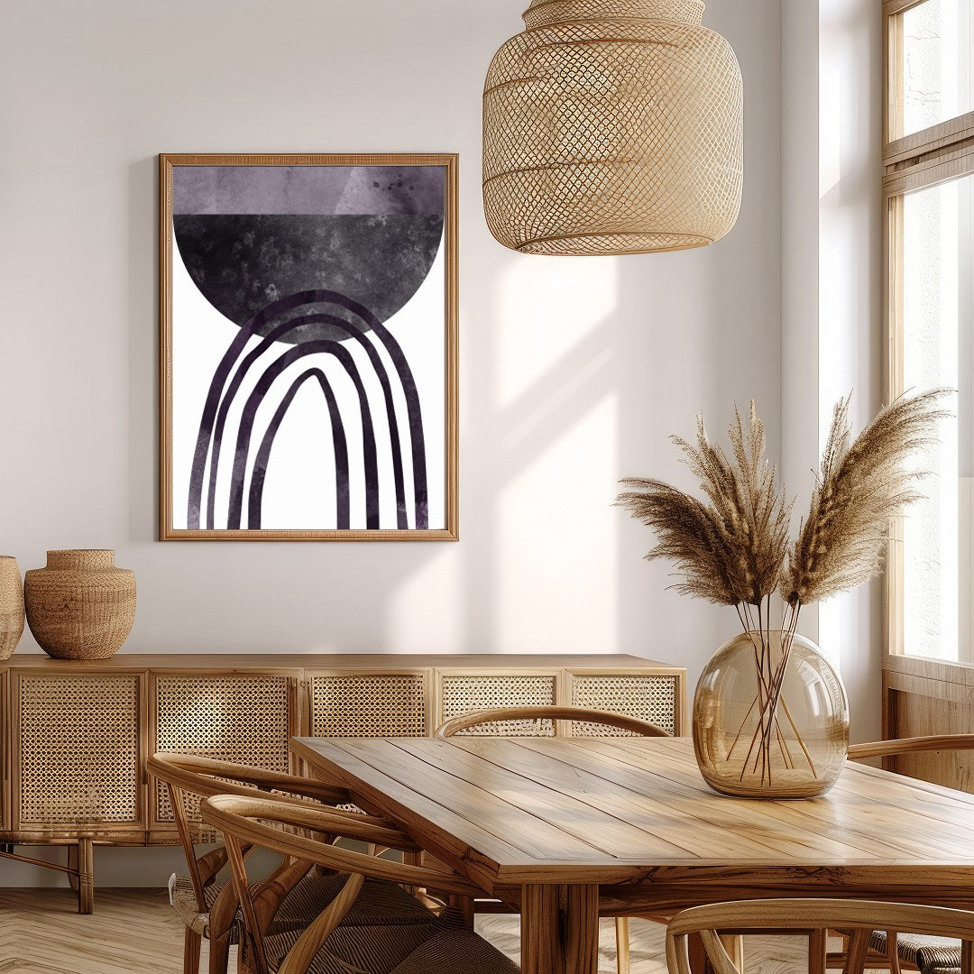 Elevate your space with this modern abstract piece that features a captivating geometric arch in for Extra Kitchen