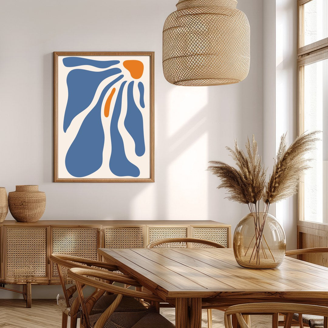 Immerse yourself in the calming flow of 'Abstract Waves of Serenity.' This captivating piece for Extra Kitchen
