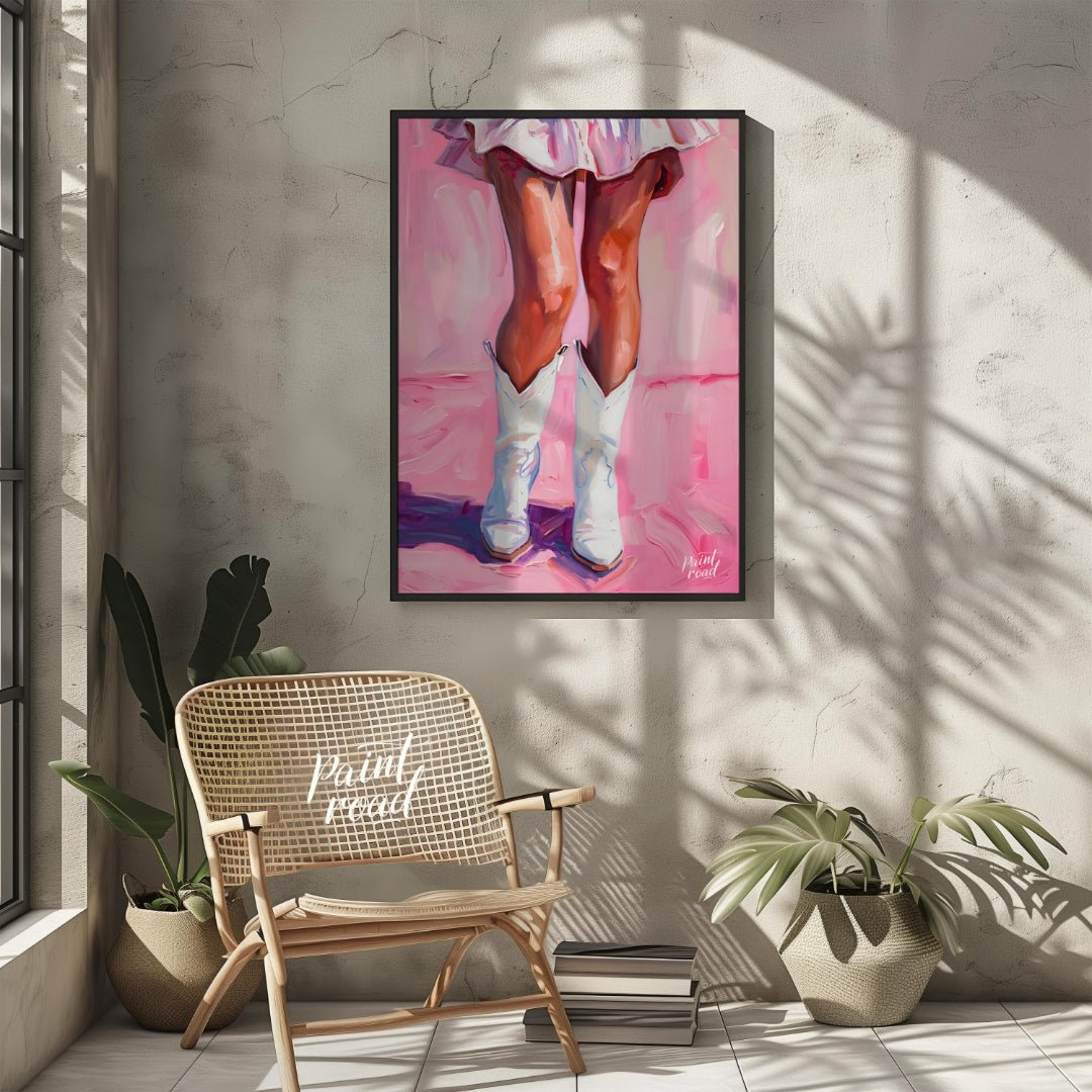 Barbie Boots Painting available online at Paintroad showing art attitude and Barbie