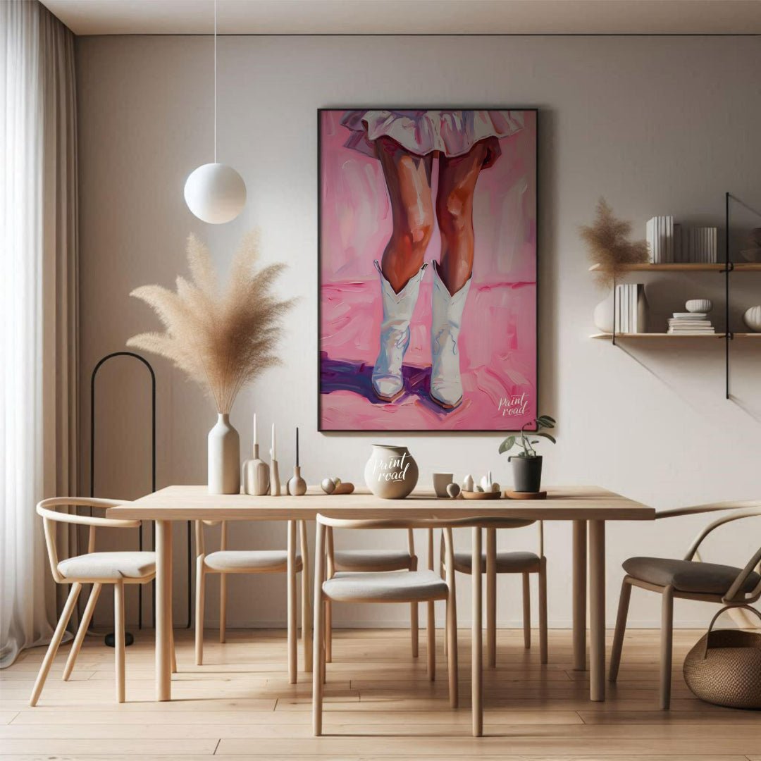 Barbie Boots Painting available online at Paintroad showing art attitude and Barbie