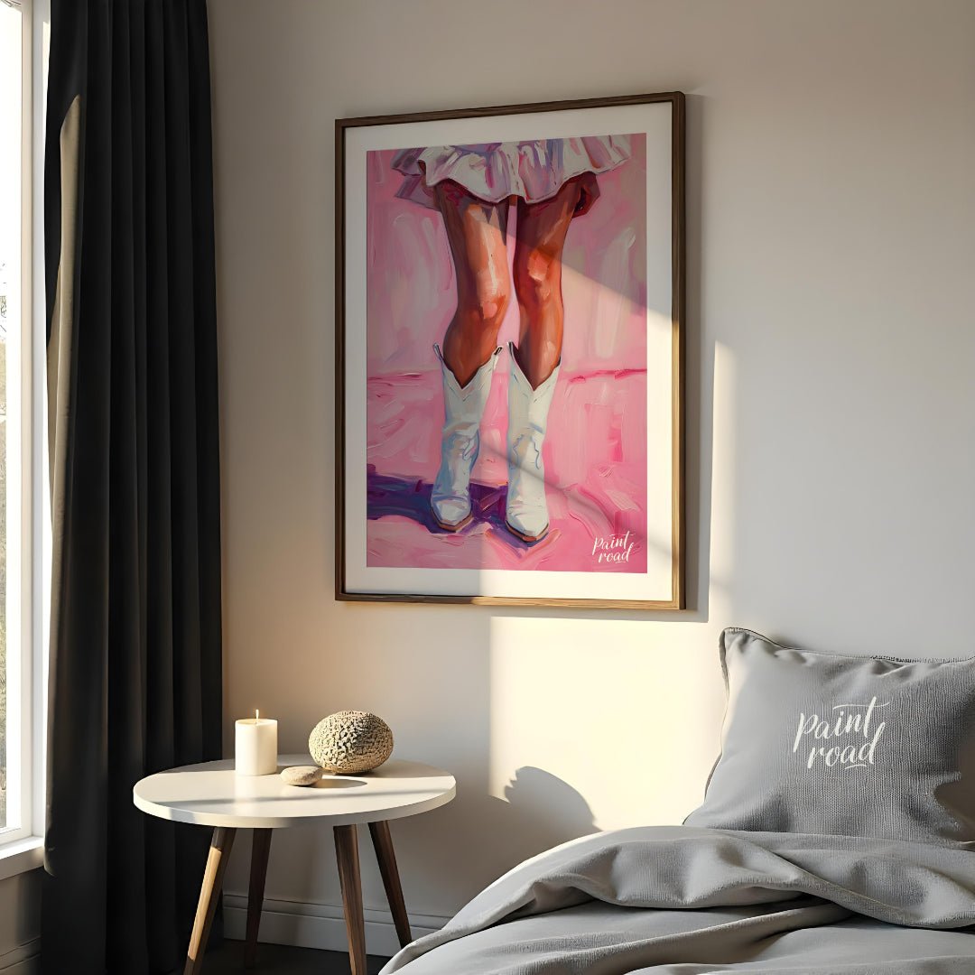 Barbie Boots Painting available online at Paintroad showing art attitude and Barbie
