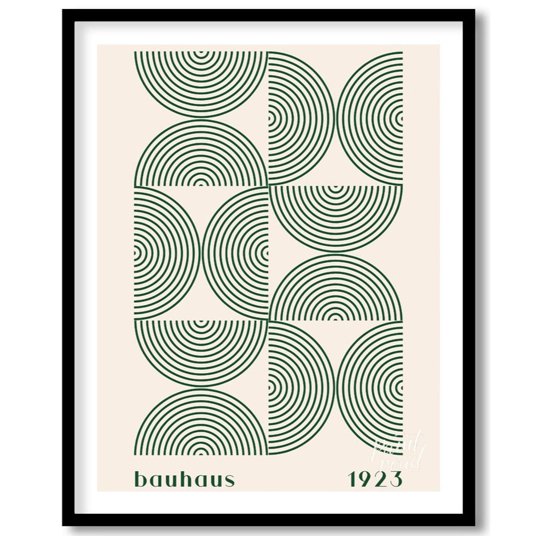 Bauhaus 1923 Concentric Arcs Painting available online at Paintroad showing 1920s art abstract art and academic decor