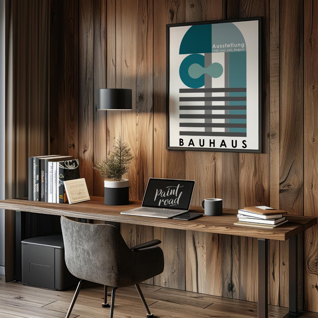 Bauhaus 1928 Architectural Geometric Painting available online at Paintroad showing 1928 architectural and art