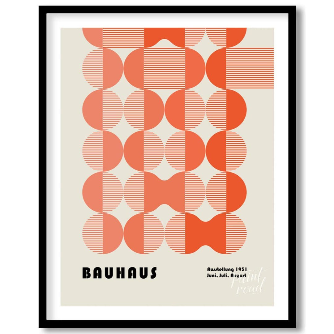 Bauhaus 1931 Patterned Circles Painting available online at Paintroad showing 1931 apartment. and art