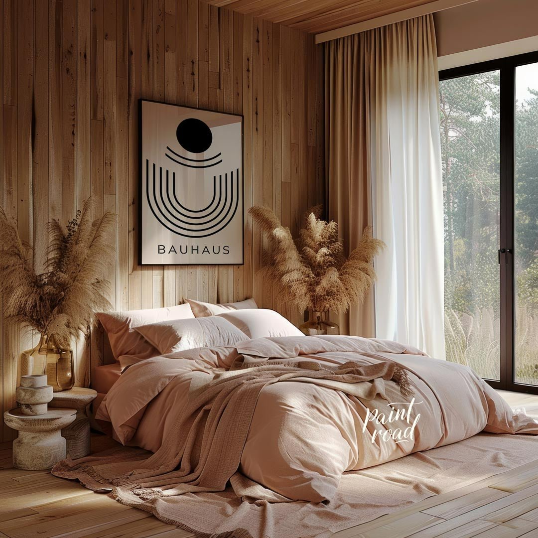 Bauhaus Abstract Arch Painting available online at Paintroad showing apartment arch and art print