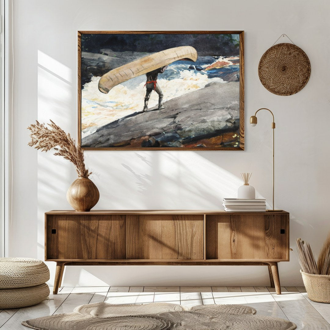 Capture the spirit of adventure with this stunning artwork depicting a lone figure navigating for Sitting Area