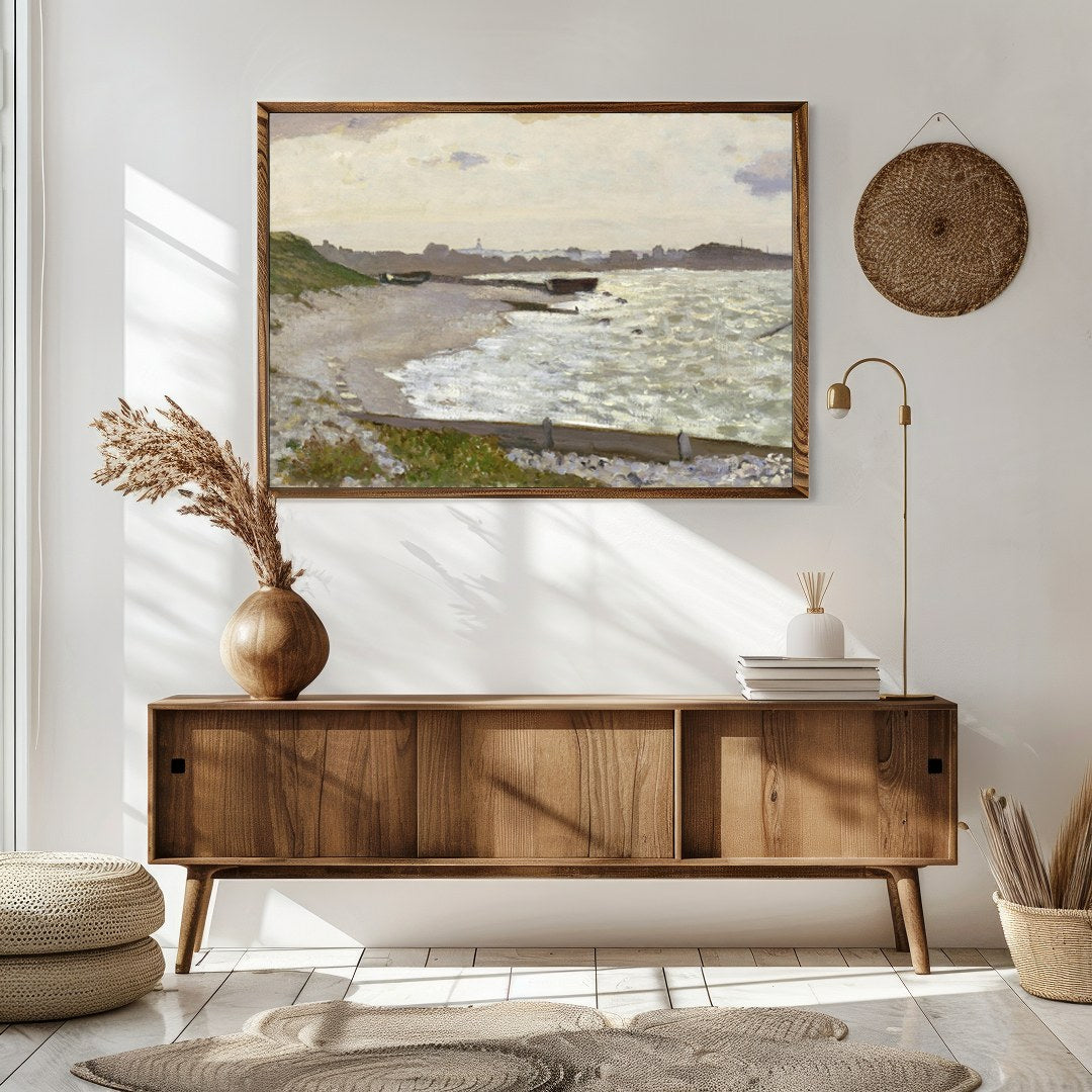 Immerse yourself in the tranquil beauty of this exquisite coastal landscape. This artwork captures for Sitting Area