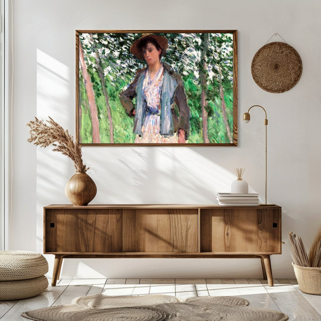 This captivating artwork captures a serene moment in a sun-dappled grove. The intricate brushwork for Sitting Area