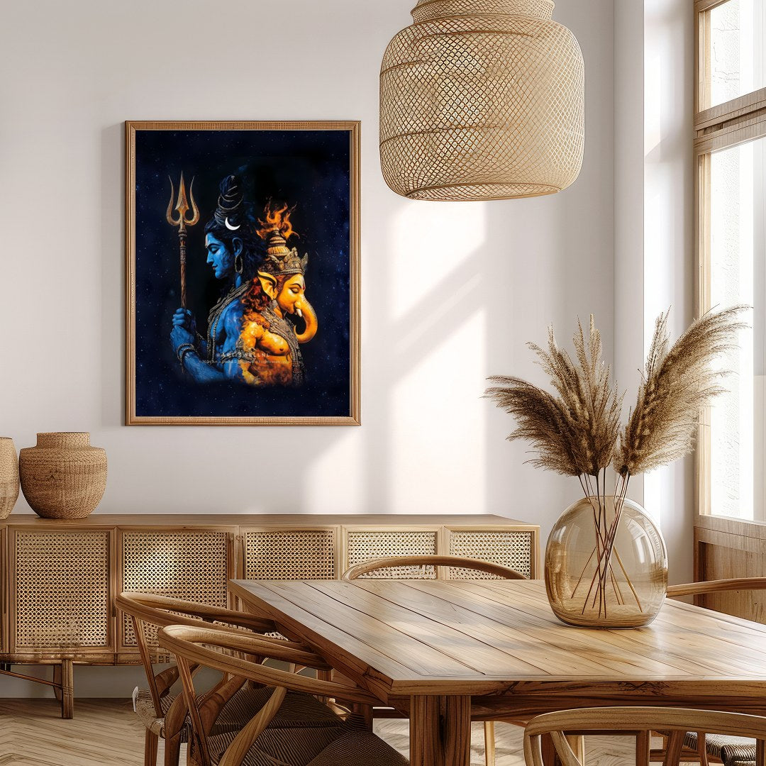 Immerse yourself in the spiritual depth of this captivating artwork featuring the majestic figures for Extra Kitchen