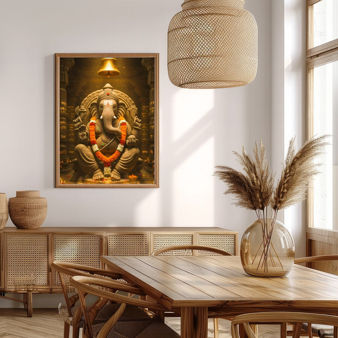 Immerse yourself in the tranquility of spirituality with this exquisite artwork depicting Lord for Extra Kitchen