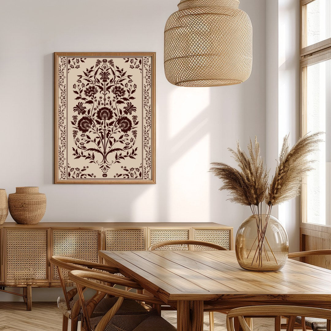 This exquisite piece showcases a vintage floral design with intricate patterns, perfect for adding for Extra Kitchen