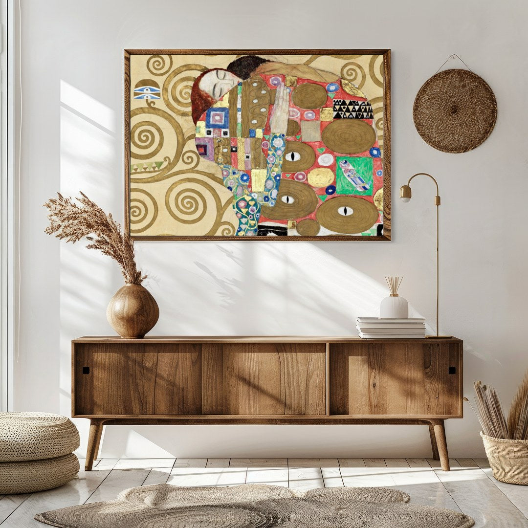 This captivating artwork captures the eternal bond through a mosaic of intricate patterns and for Sitting Area