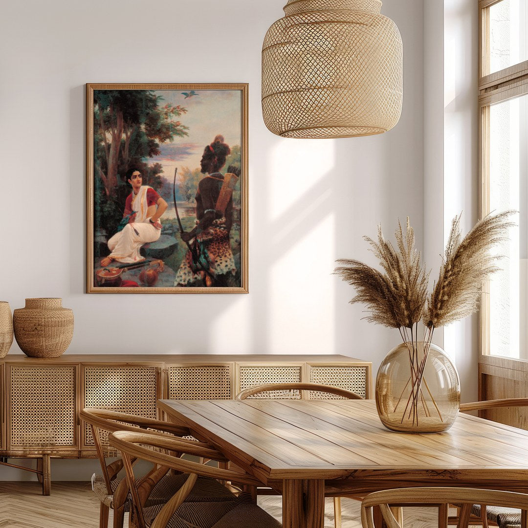 This captivating artwork portrays an enchanting riverside meeting steeped in cultural richness. The for Extra Kitchen