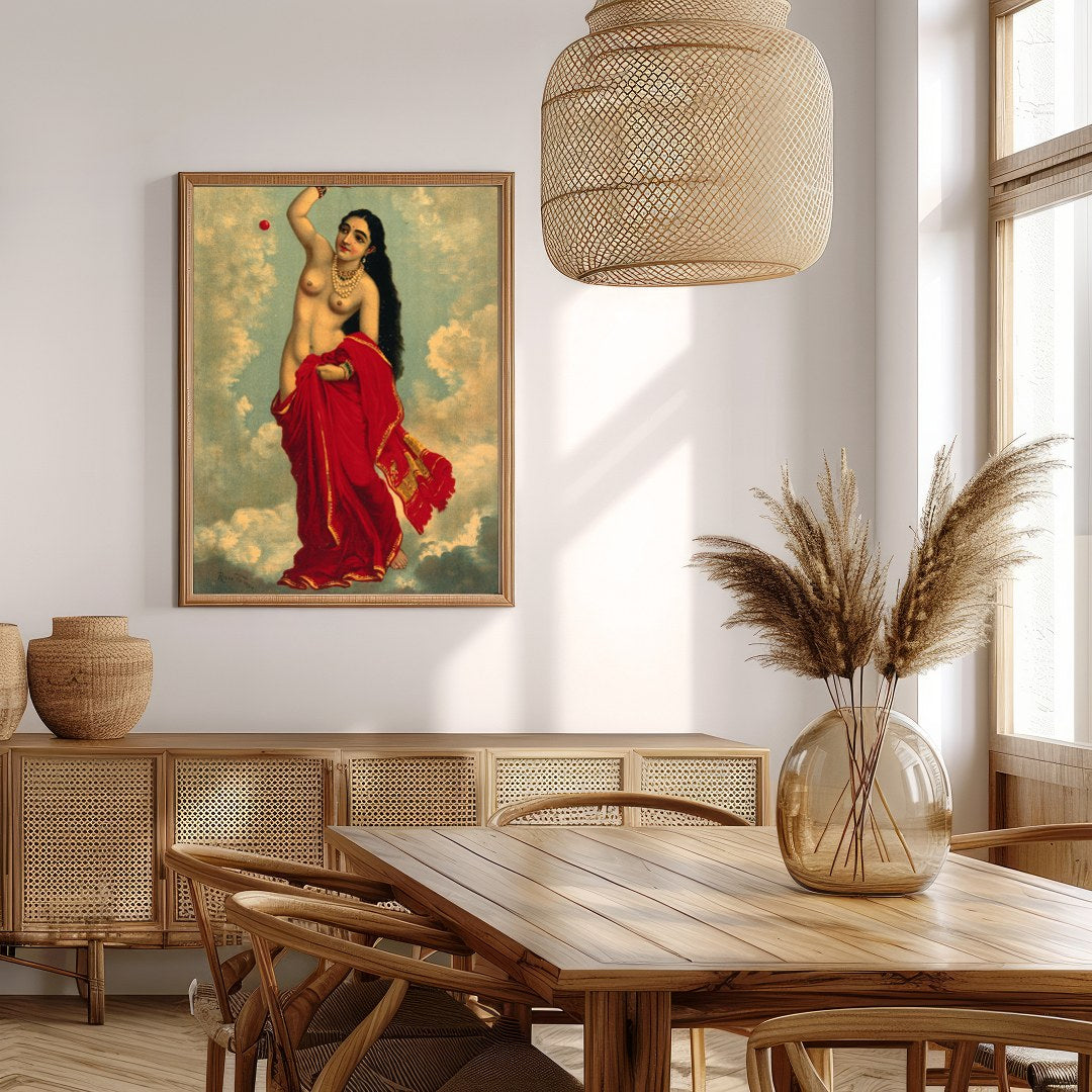 Capture the divine essence with this striking artwork featuring a celestial figure adorned in for Extra Kitchen